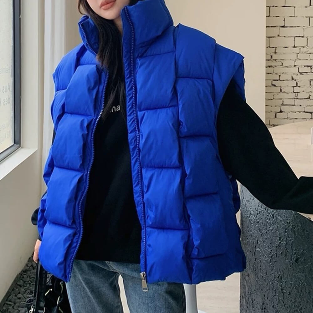 oversized puffer vest boogzel clothing