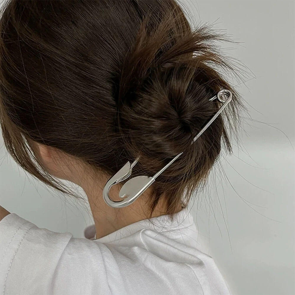 oversized safety pin hair clip boogzel clothing