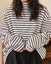 oversized striped turtleneck long sleeve boogzel clothing