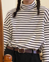 oversized striped turtleneck long sleeve boogzel clothing