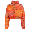 paisley patchwork puffer jacket boogzel clothing