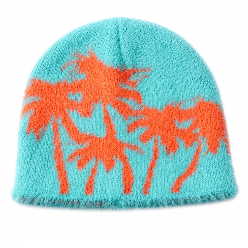 palm trees fuzzy beanie boogzel clothing