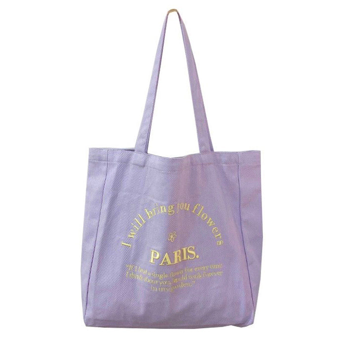 paris embroidered tote bag boogzel clothing