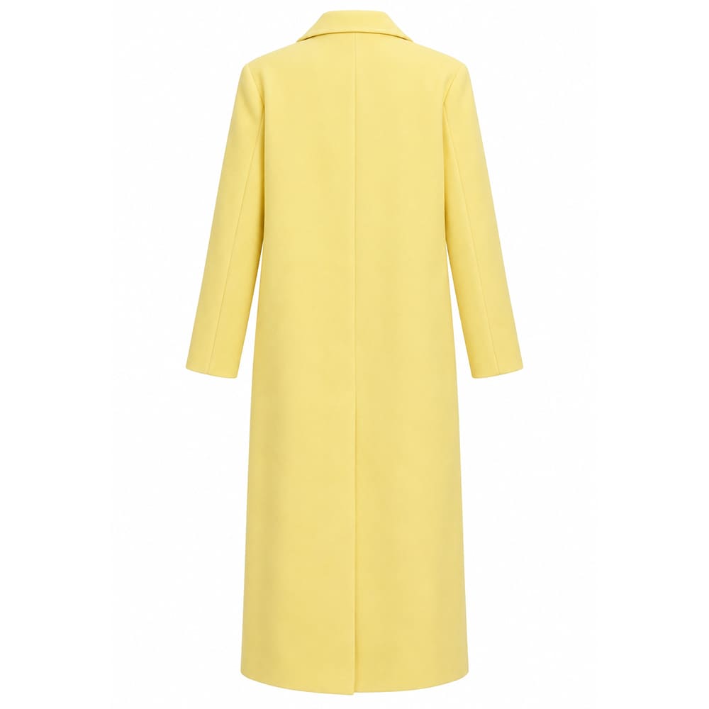 parisian girl yellow maxi coat boogzel clothing