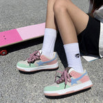 pastel color block sneakers boogzel clothing