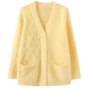 pastel yellow fuzzy cardigan boogzel clothing