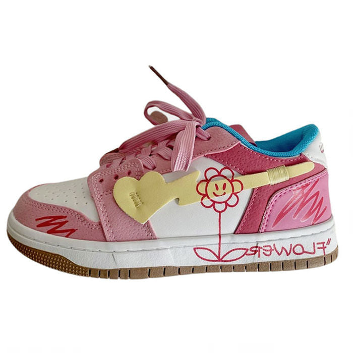 pastel aesthetic flower sneakers boogzel clothing