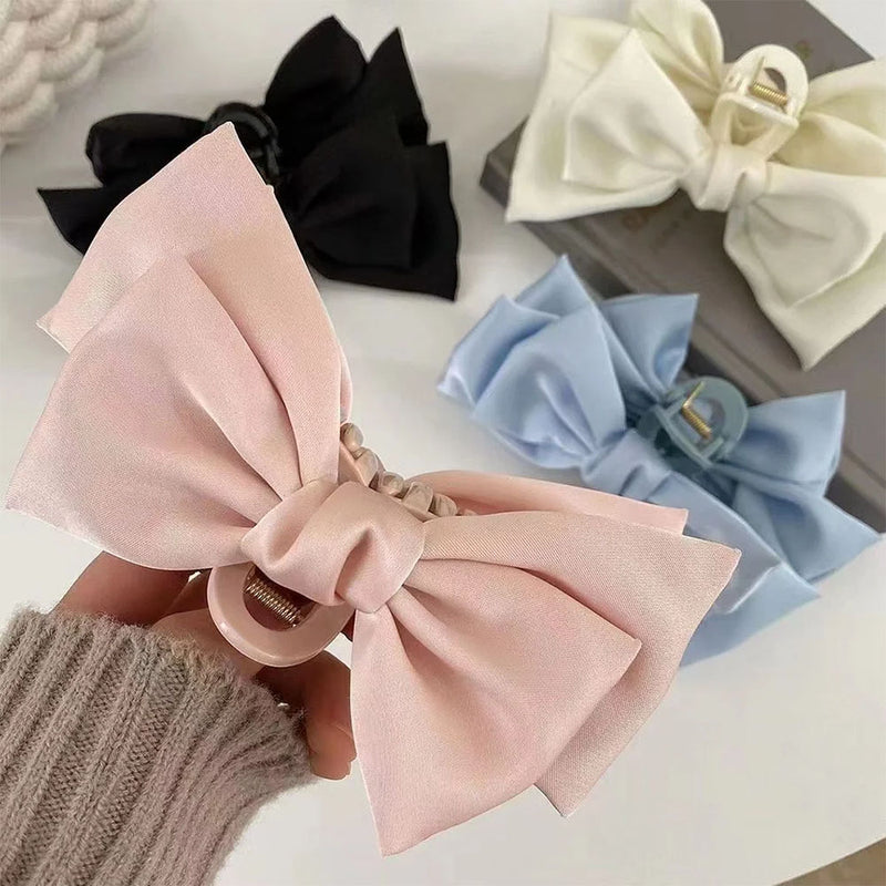 pastel pink bow hair claw boogzel clothing