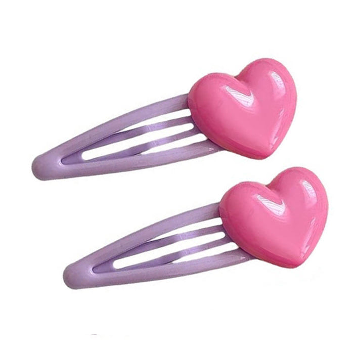 pastel heart hair clip boogzel clothing