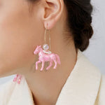 pastel horse earrings boogzel clothing