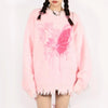 pink butterfly sweater boogzel clothing