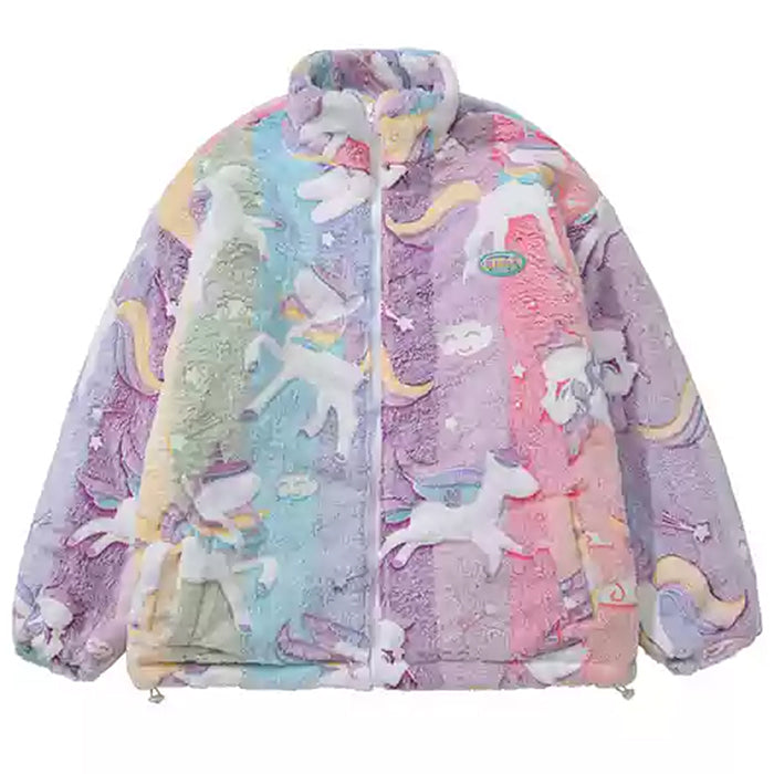 pastel unicorn zip up jacket boogzel clothing