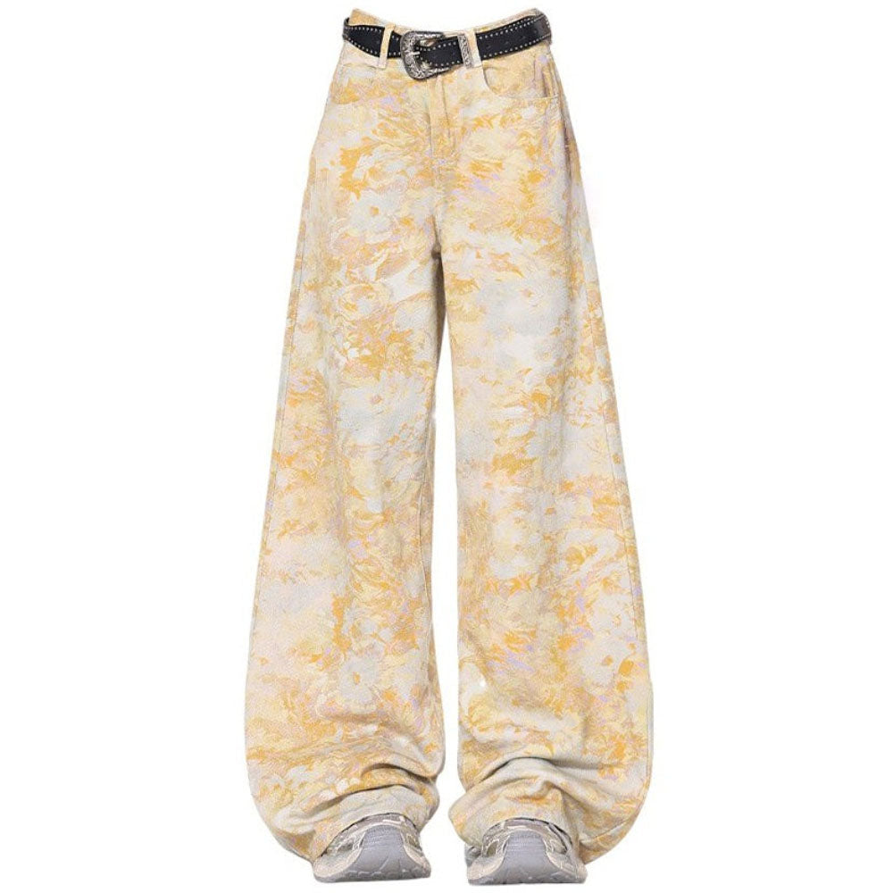 pastel yellow aesthetic baggy pants boogzel clothing