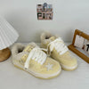 pastel yellow star fur lined sneakers boogzel clothing