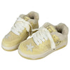 pastel yellow star fur lined sneakers boogzel clothing