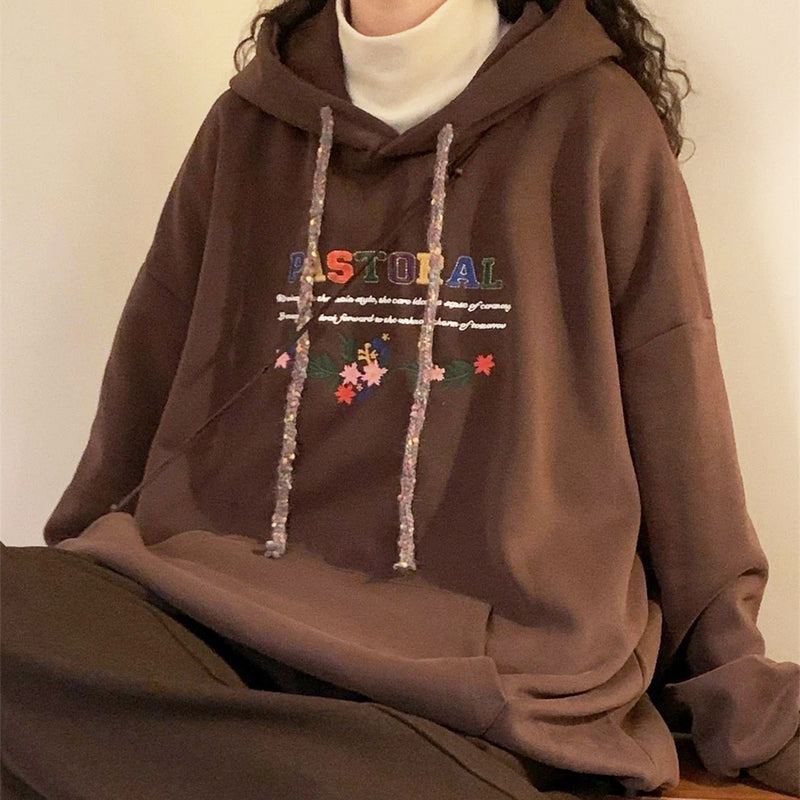 pastoral print indie hoodie boogzel clothing