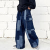 patchwork baggy jeans boogzel clothing