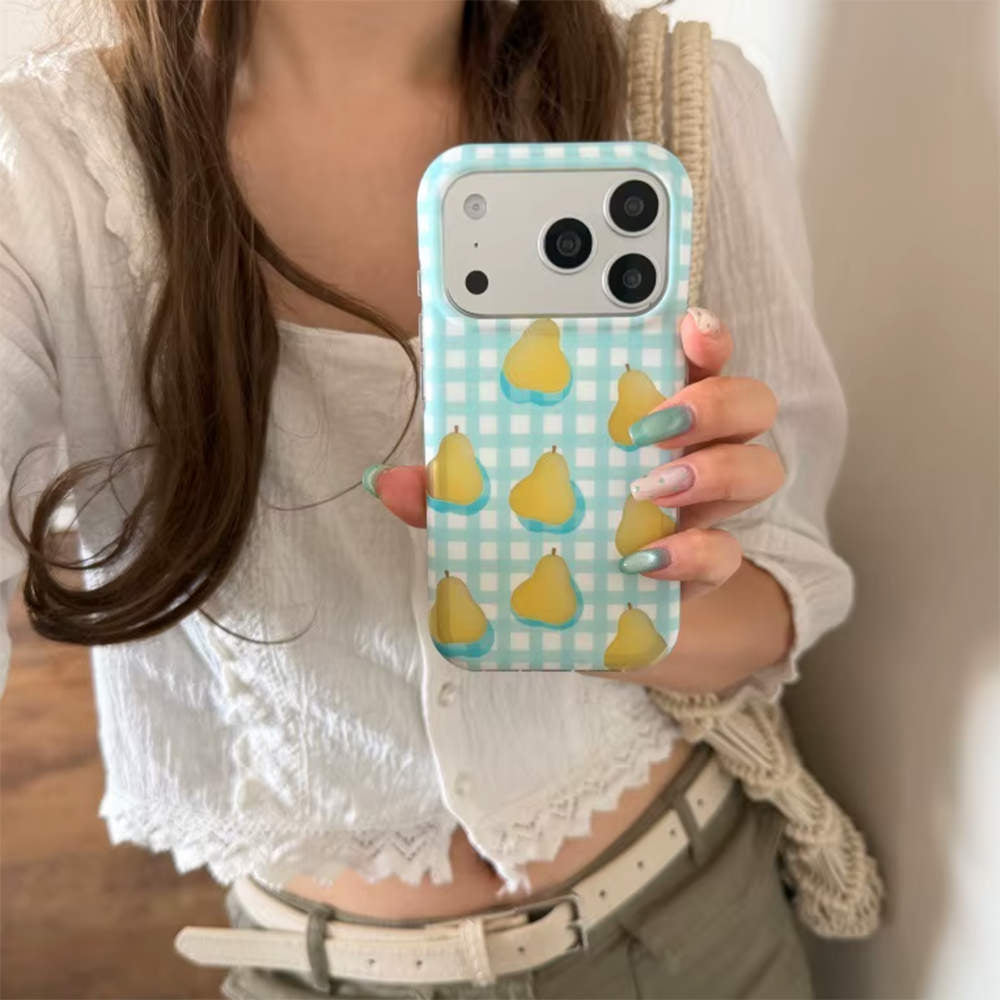 pear checkered iphone case boogzel clothing