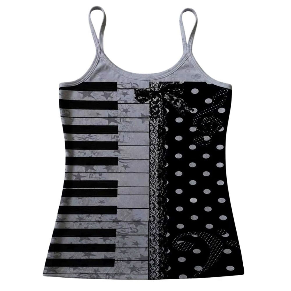 piano key print tank top boogzel clothing