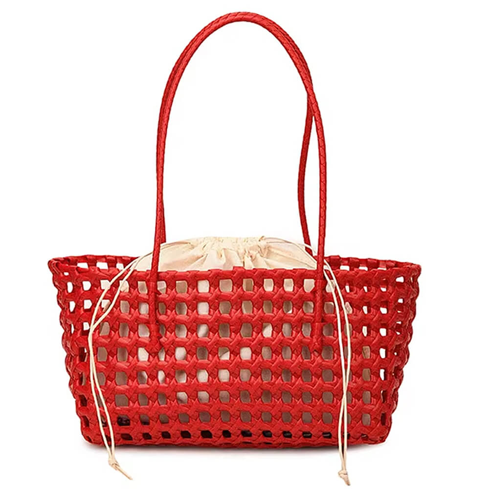 aesthetic woven tote bag boogzel clothing