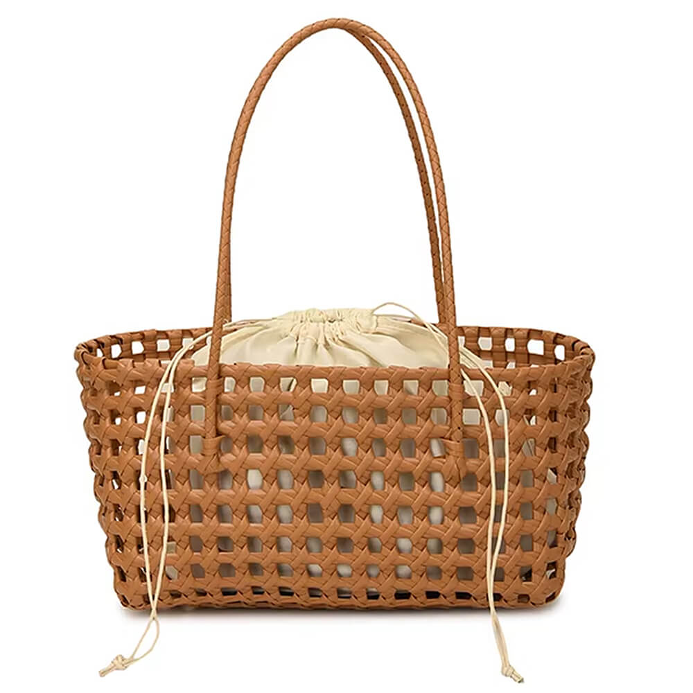aesthetic woven tote bag boogzel clothing