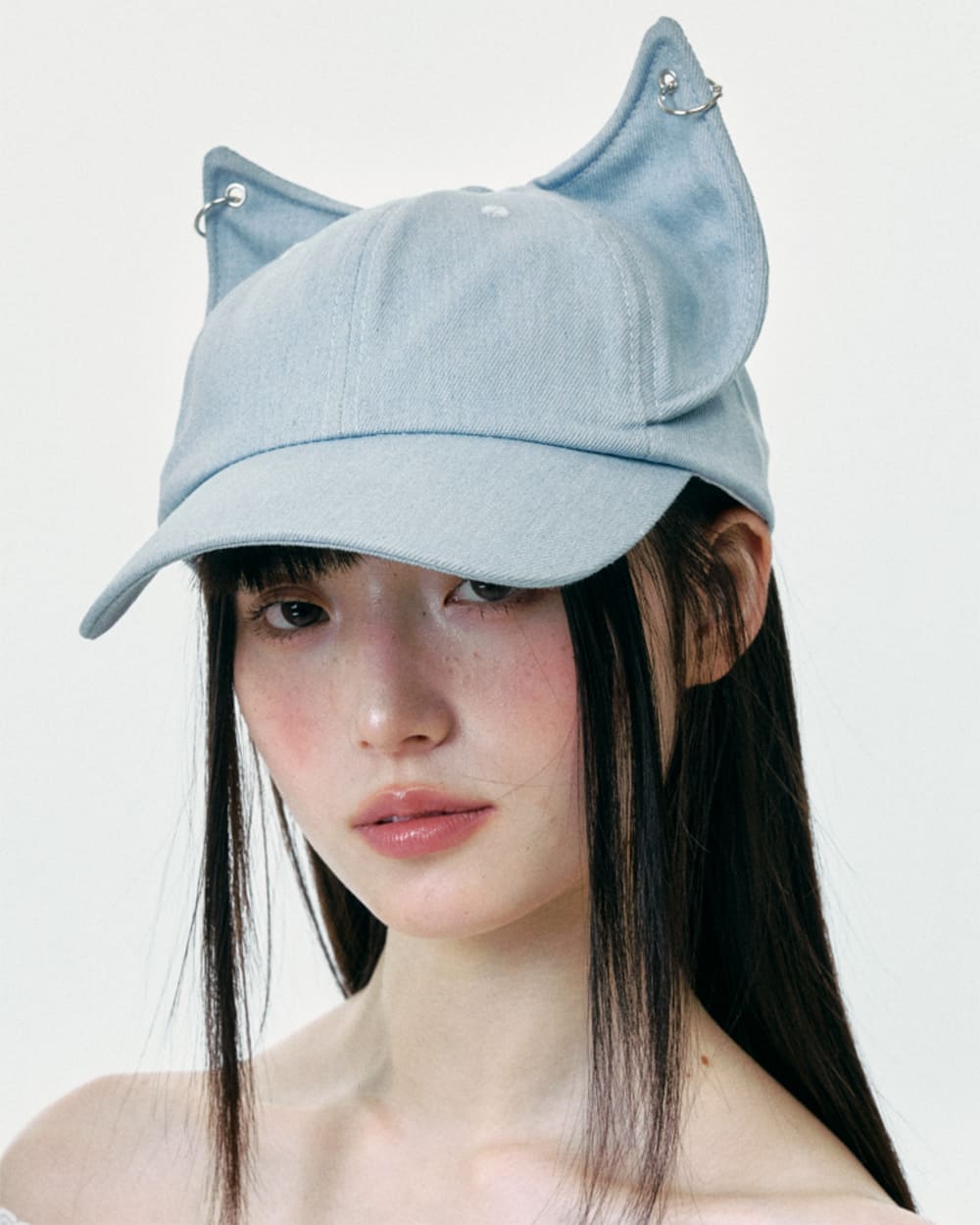 pierced cat ear baseball cap boogzel clothing