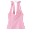 pink gingham halter top boogzel clothing