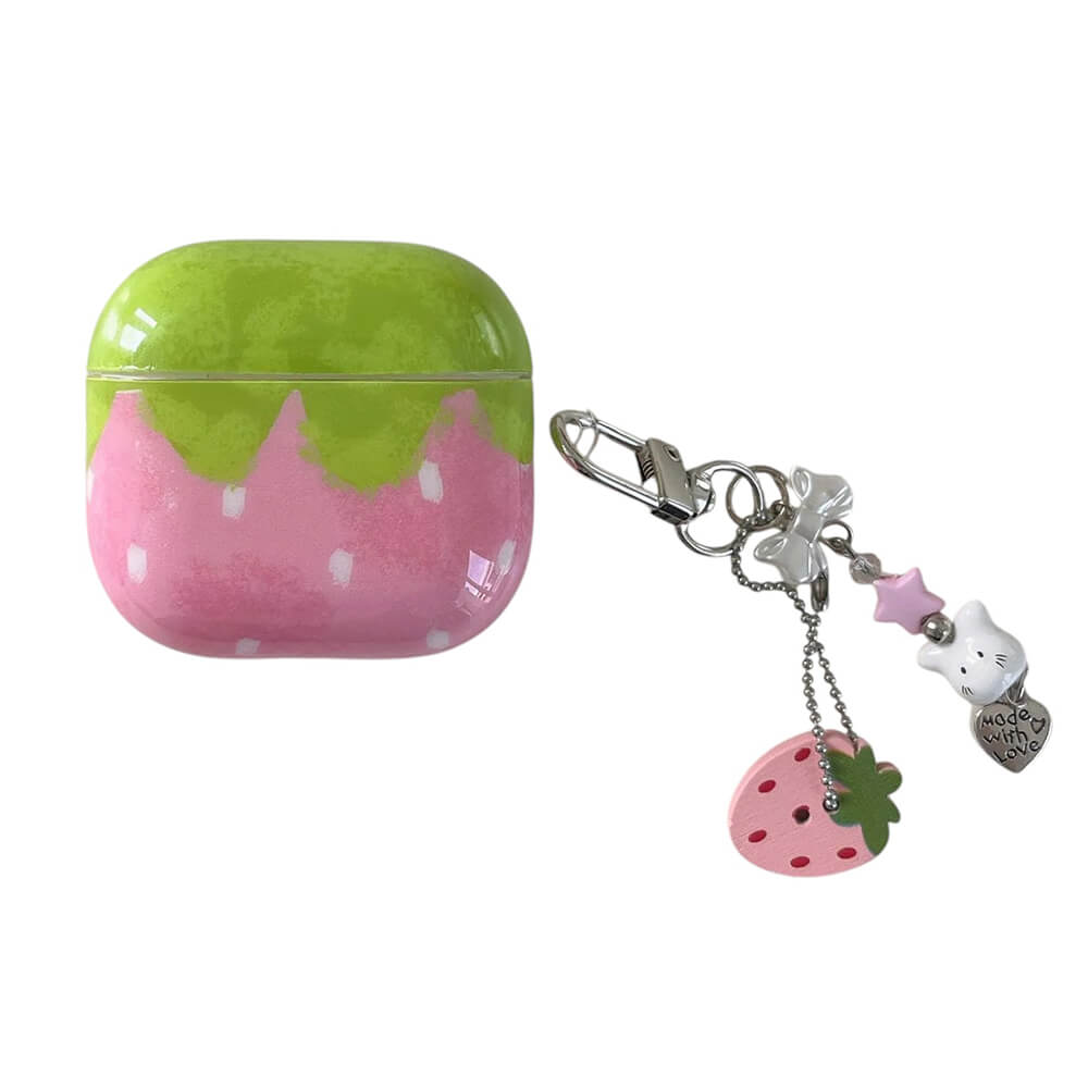 pink strawberry airpods case boogzel clothing