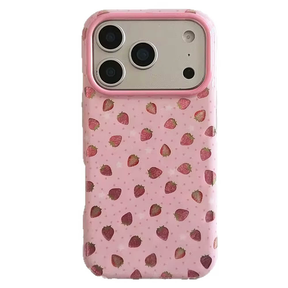 pink strawberry iphone case boogzel clothing