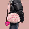 pink brain shoulder bag boogzel clothing