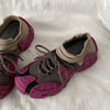 pink and beige chunky sneakers boogzel clothing