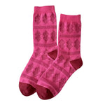 pink and green patterned socks boogzel clothing