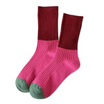 pink and green patterned socks boogzel clothing