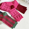 pink and green patterned socks boogzel clothing