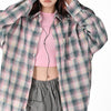 pink and green plaid button up shirt boogzel clothing