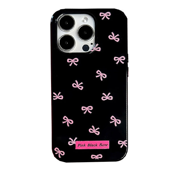 pink black bow iphone case boogzel clothing