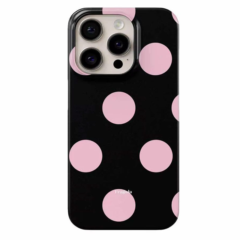 pink black polka dot iphone case boogzel clothing