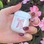 pink bow airpods case boogzel clothing