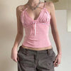 pink bow ribbon lace top boogzel clothing