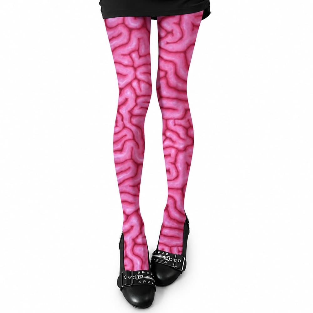 pink brain print tights boogzel clothing