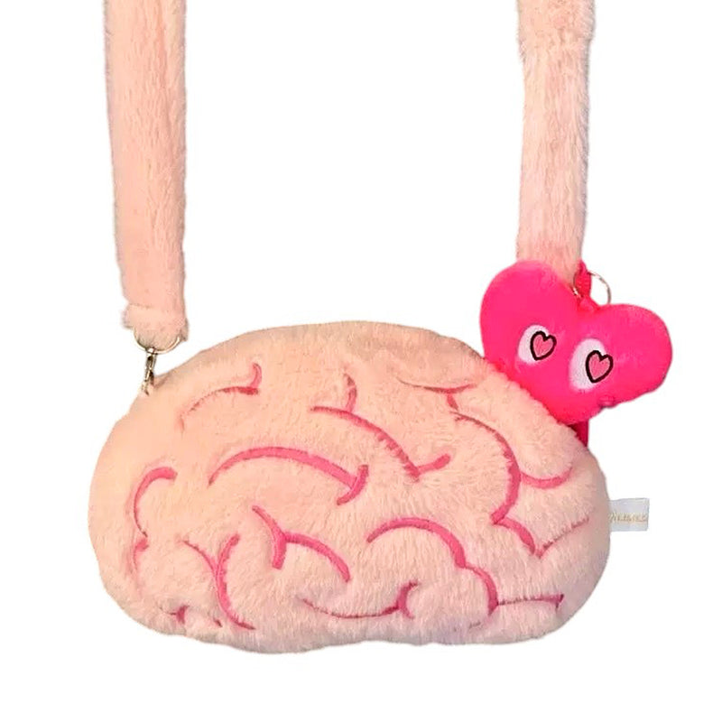 pink brain shoulder bag boogzel clothing