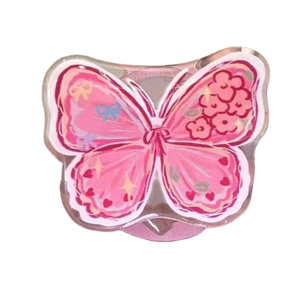 pink butterfly phone holder boogzel clothing