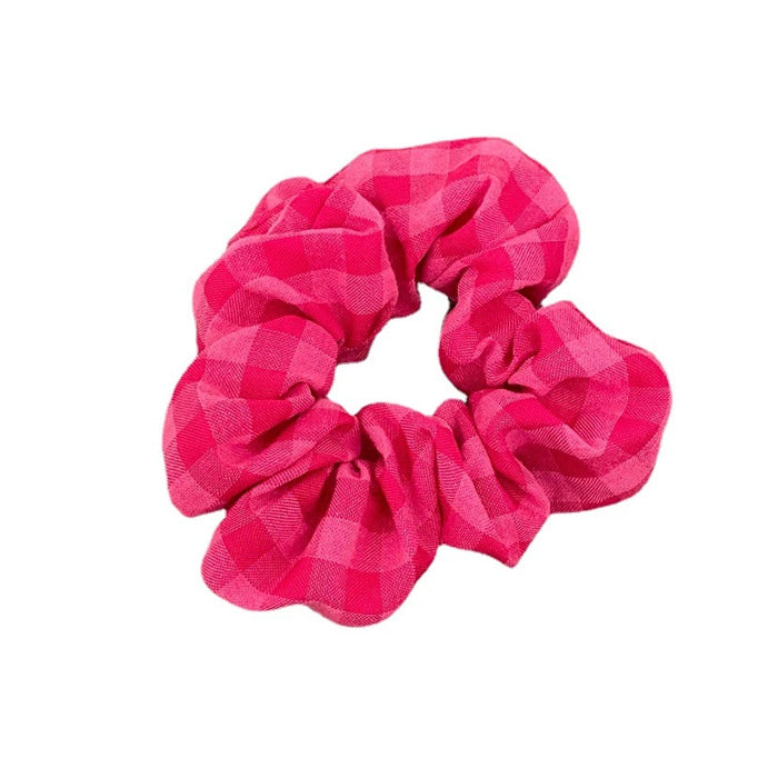 pink checkered scrunchie boogzel clothing