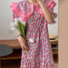 oversized collar floral dress boogzel clothing