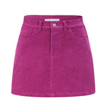 pink corduroy mini skirt boogzel clothing