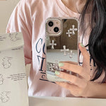 pink cross mirror iphone case boogzel clothing