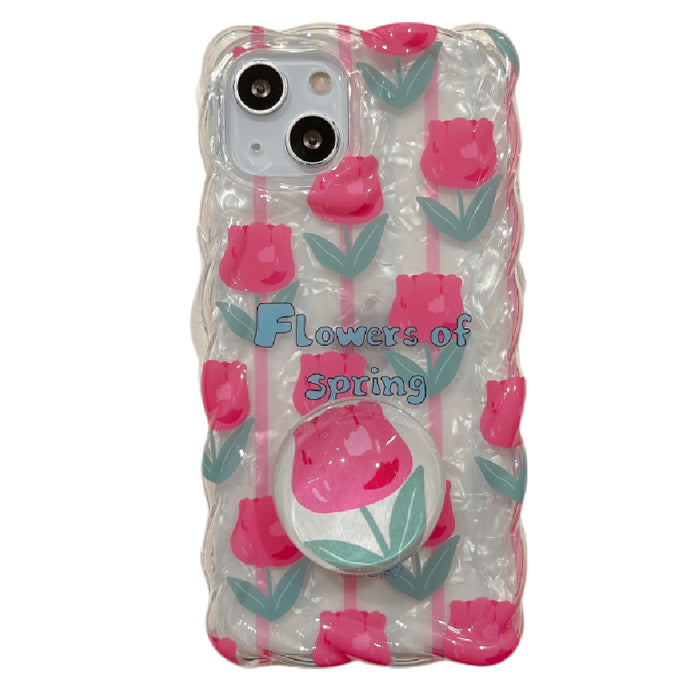 pink flowers iphone case boogzel clothing