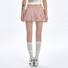 pink gingham ballon mini shorts boogzel clothing