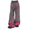 pink graffiti baggy jeans boogzel clothing