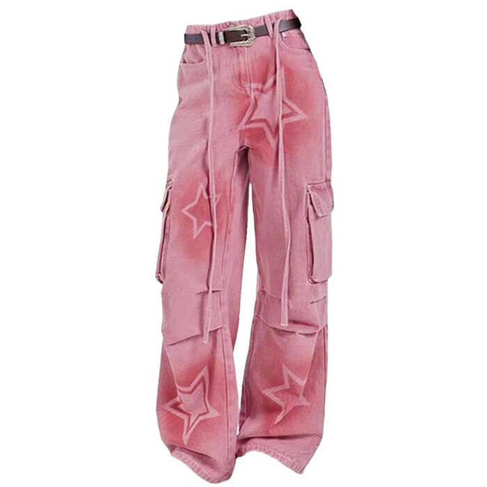 pink graffiti star jeans boogzel clothing